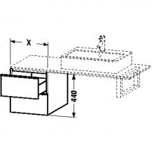 Duravit H2683302222 - HD2 Low cab 2 drawers for console 440x600x550, White