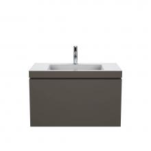 Duravit LC6917O9090 - Duravit L-Cube One Drawer C-Bonded Wall-Mount Vanity Kit Flannel Gray