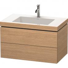 Duravit LC6927O5252 - Duravit L-Cube C-Bonded Wall-Mounted Vanity  European Oak