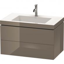 Duravit LC6927O8989 - Duravit L-Cube Two Drawer C-Bonded Wall-Mount Vanity Kit Flannel Gray