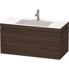 Duravit LC6928O5353 - Duravit L-Cube Two Drawer C-Bonded Wall-Mount Vanity Kit Chestnut Dark