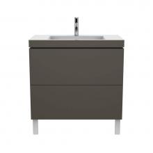 Duravit LC6937O9090 - Duravit L-Cube Two Drawer C-Bonded Floorstanding Vanity Kit Flannel Gray