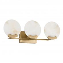 Capital 154631AD - 3-Light Vanity in Aged Brass with Natural Alabaster Stone