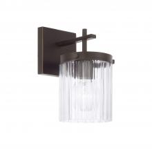 Capital 656211OR-555 - 1-Light Sconce in Oil Rubbed Bronze with Clear Beveled Fluted Glass