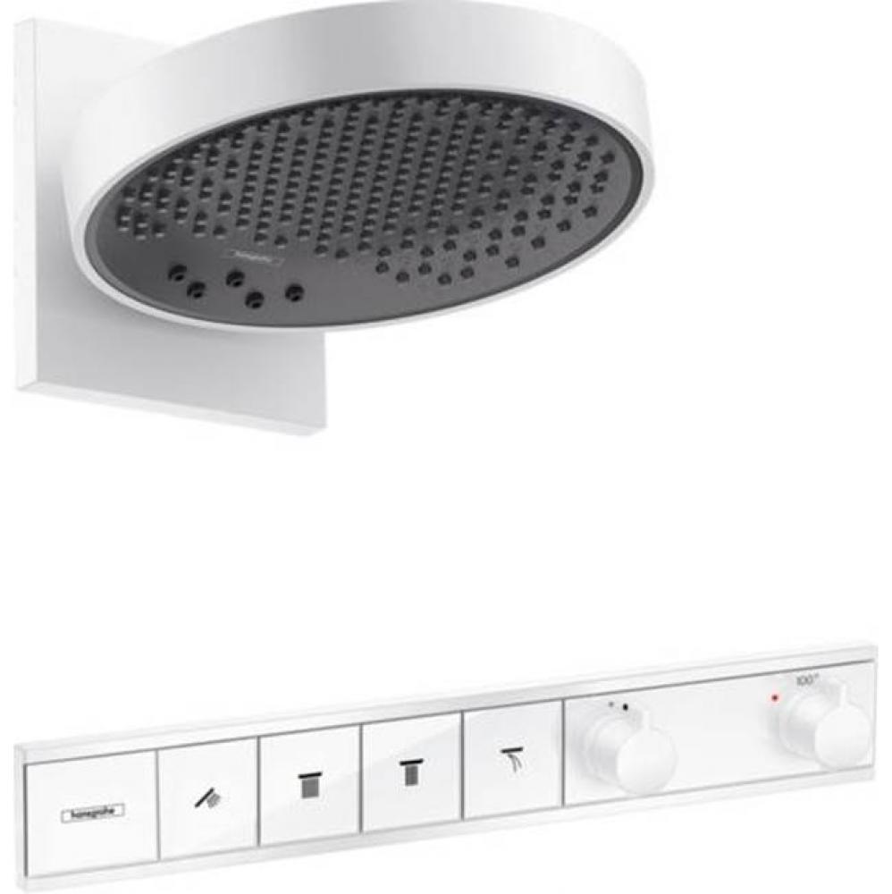 Rainfinity Showerhead 250 3-Jet, 2.5 GPM with RainSelect Thermostatic Trim for 4 Functions in Brus