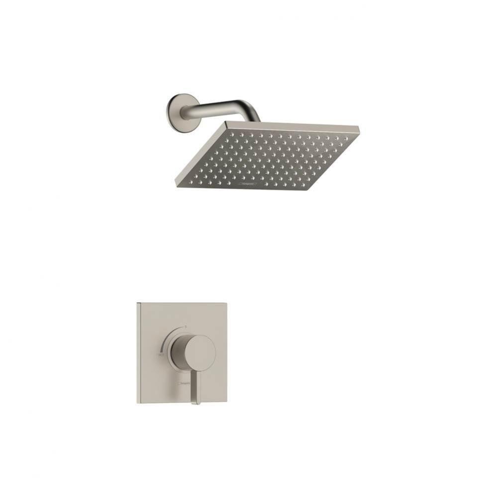 Vernis Shape Pressure Balance Shower Set, 2.5 GPM in Brushed Nickel