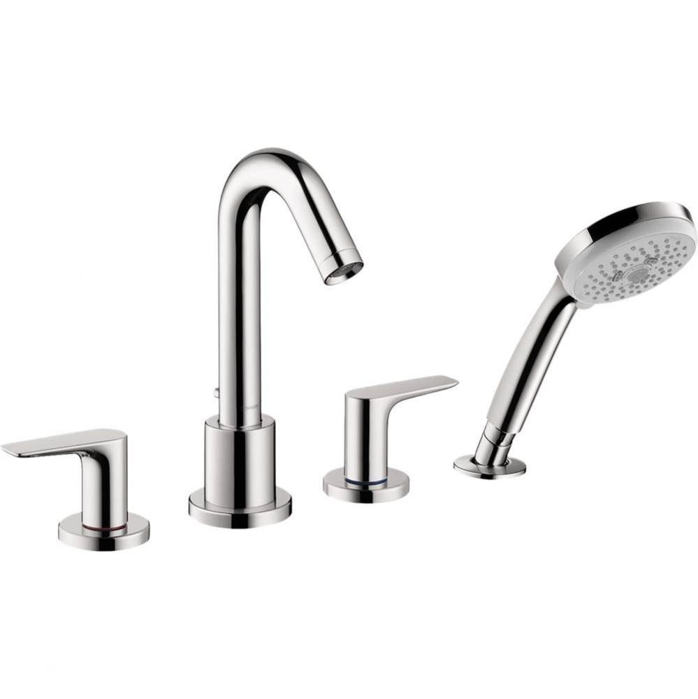 Logis 4-Hole Roman Tub Set Trim with 1.8 GPM Handshower in Chrome