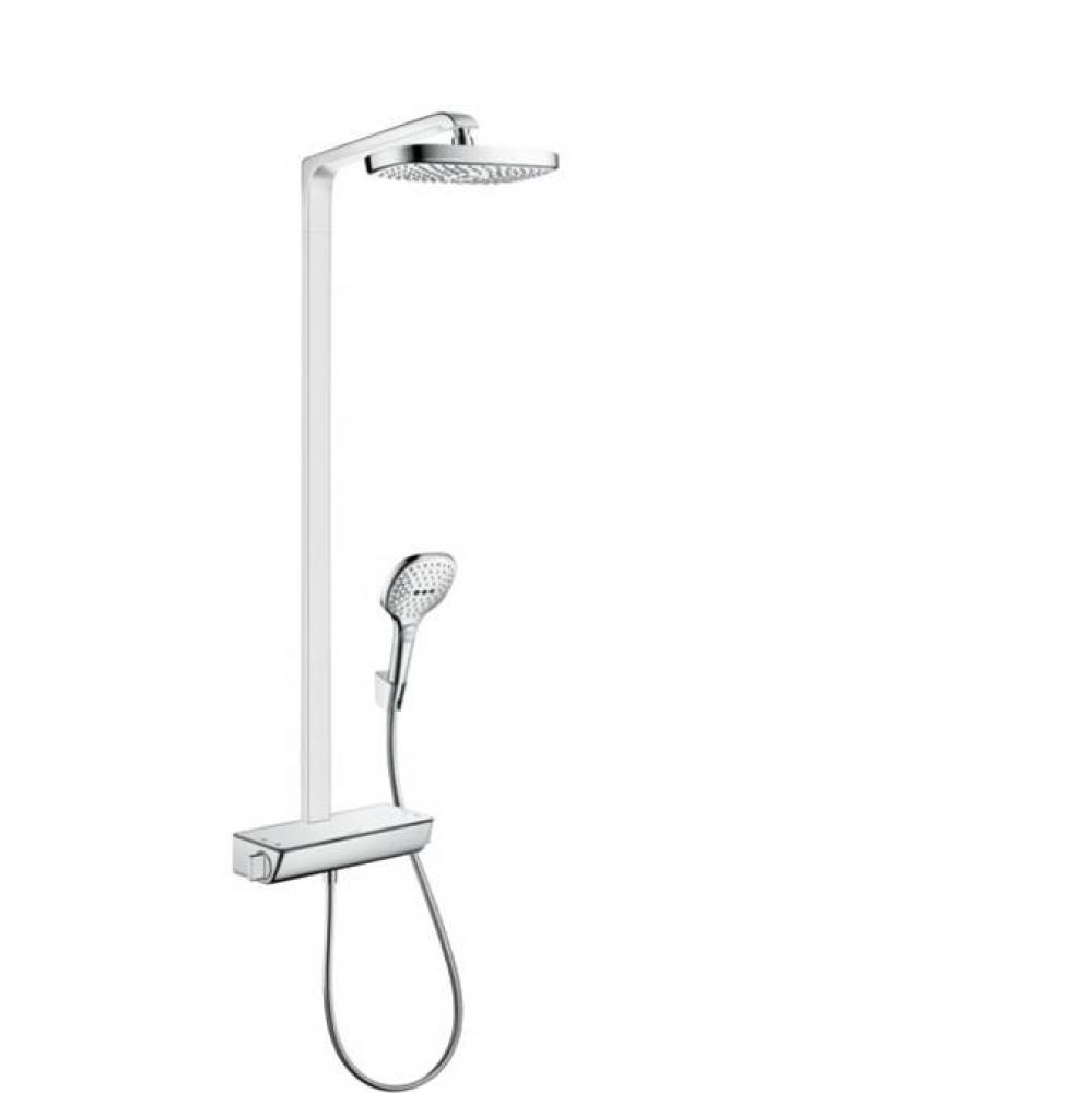 Raindance Select E Showerpipe 300 2-Jet, 2.0 GPM in White / Chrome