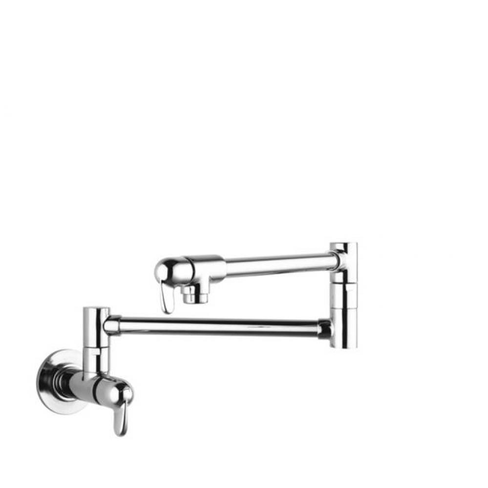 Contemporary Wall-Mounted Pot Filler in Chrome