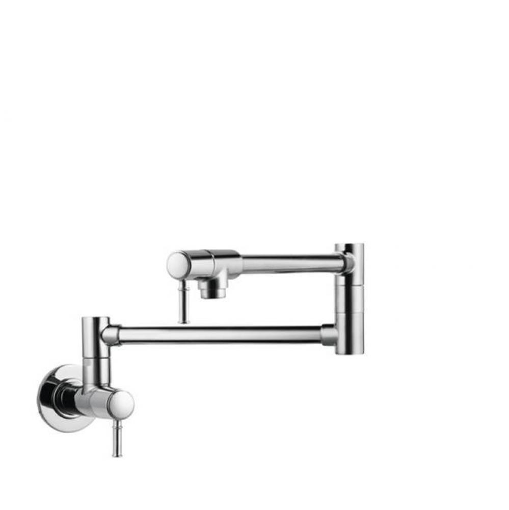 Transitional Wall-Mounted Pot Filler in Chrome