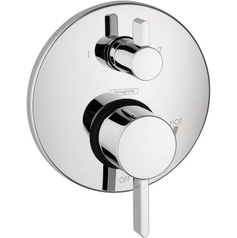 Ecostat Pressure Balance Trim S with Diverter in Chrome