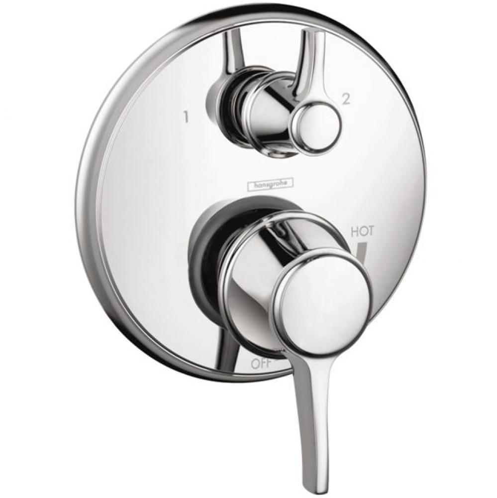 Ecostat Classic Pressure Balance Trim with Diverter, Round in Chrome