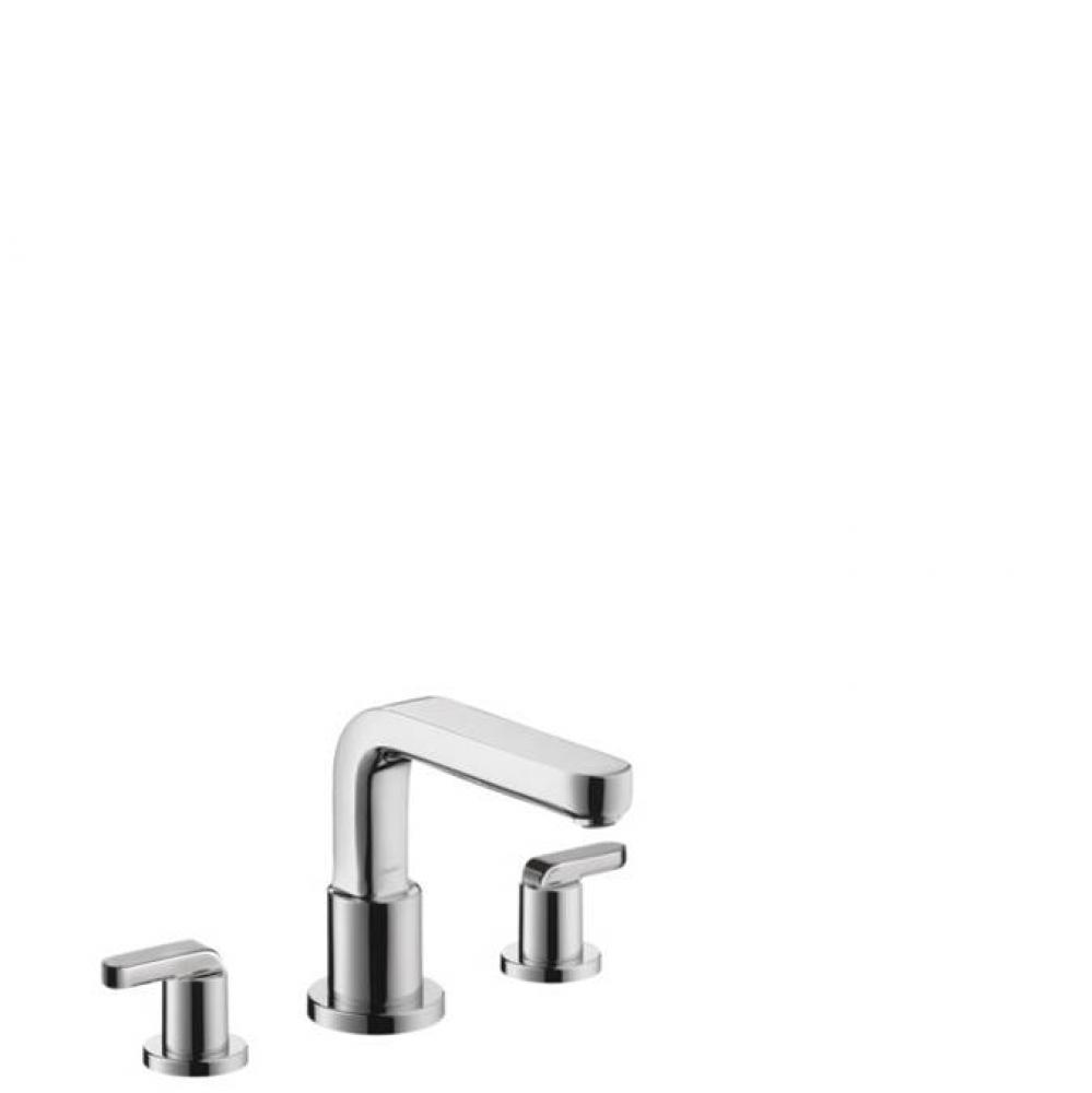 Metris S 3-Hole Roman Tub Set Trim with Lever Handles in Chrome