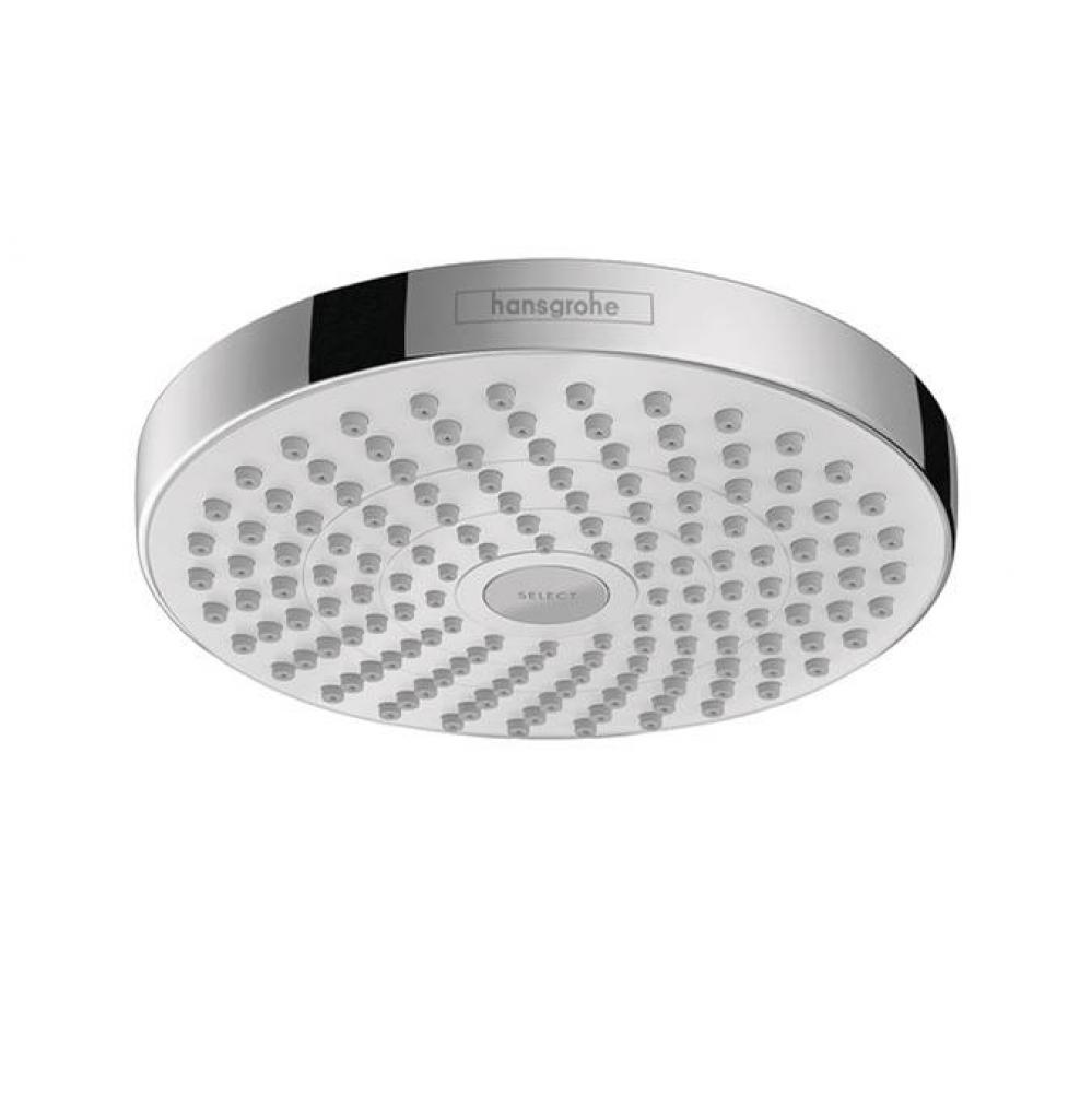 Croma Select S Showerhead 180 2-Jet, 1.8 GPM in White / Chrome