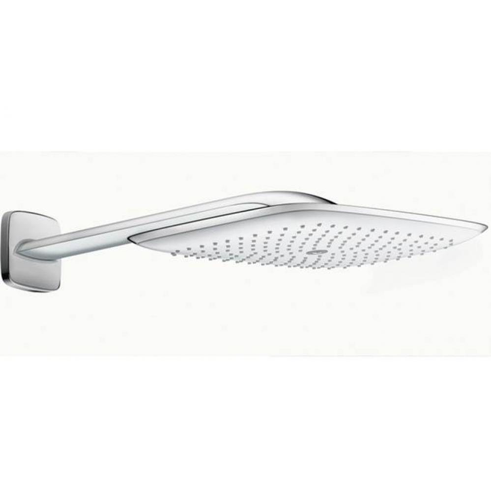 Puravida Showerhead 400 1-Jet With Showerarm, 2.5 Gpm In White/Chrome