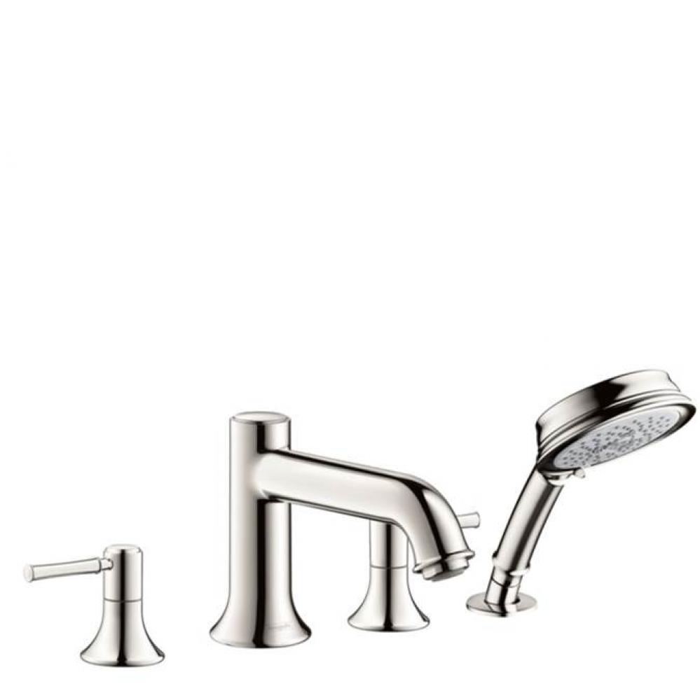 Talis C 4-Hole Roman Tub Set Trim with 1.8 GPM Handshower in Polished Nickel