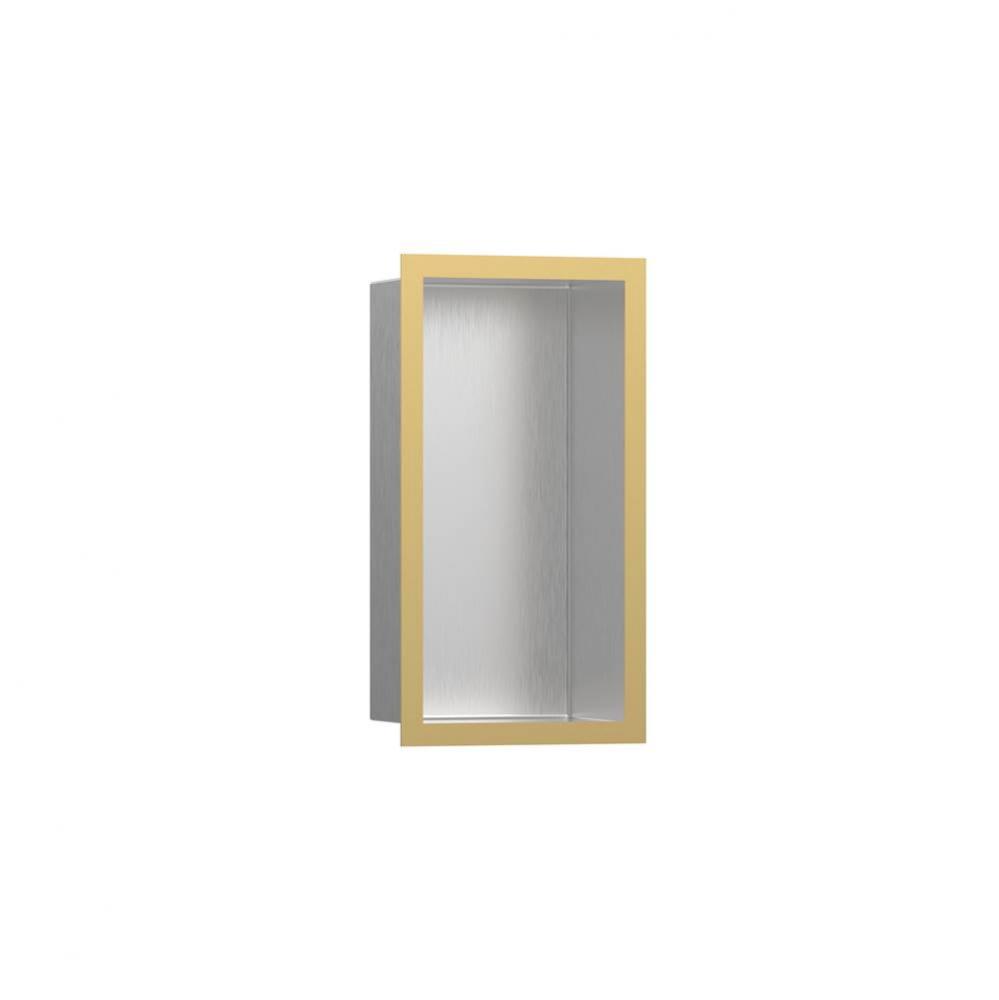 XtraStoris Individual Wall Niche Brushed Stainless Steel with Design Frame 12''x 6'