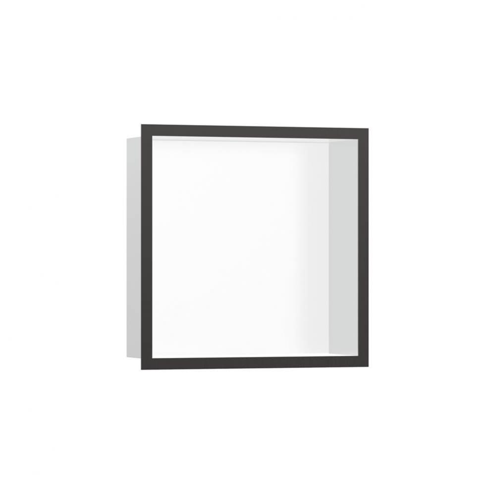 XtraStoris Individual Wall Niche Matte White with Design Frame 12''x 12''x 4&a