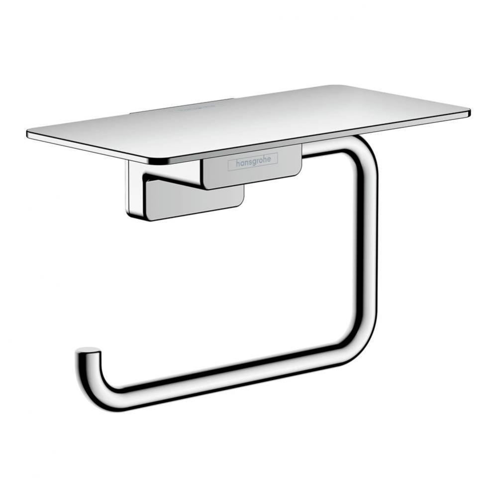 AddStoris Toilet Paper Holder with Shelf in Chrome