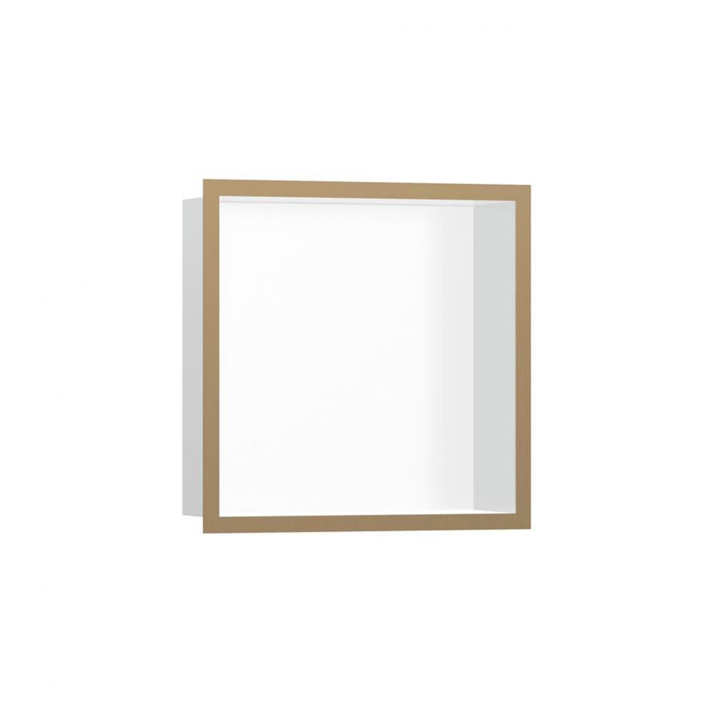 XtraStoris Individual Wall Niche Matte White with Design Frame 12''x 12''x 4&a