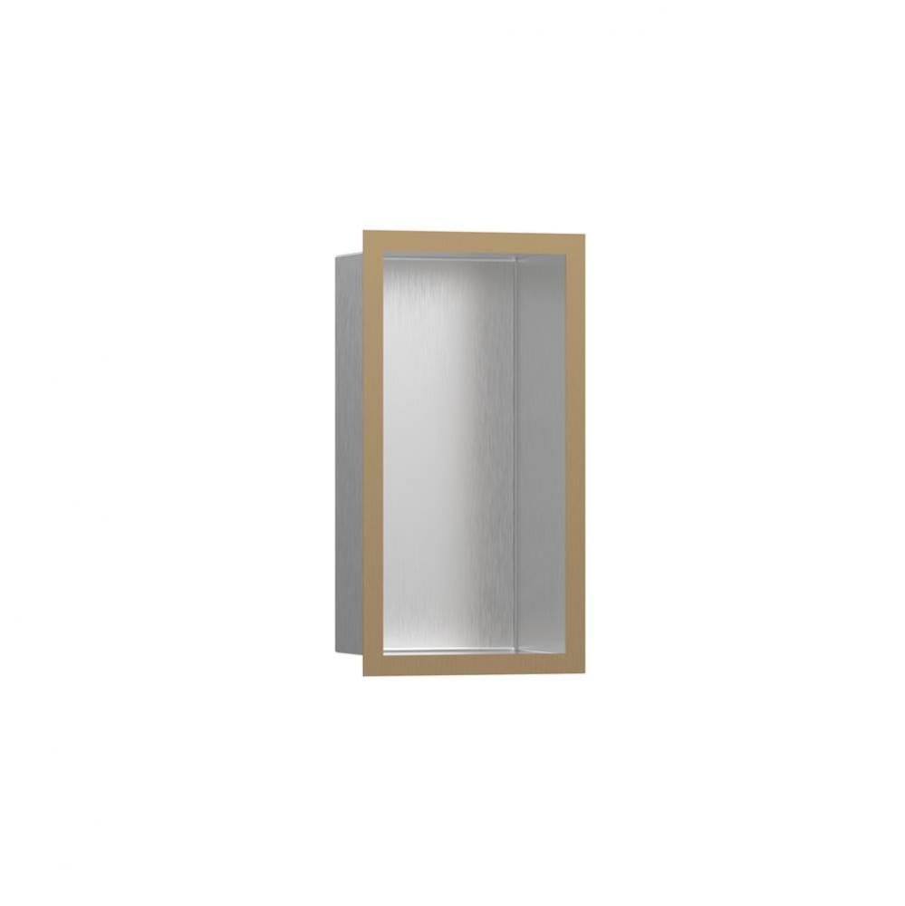 XtraStoris Individual Wall Niche Brushed Stainless Steel with Design Frame 12''x 6'