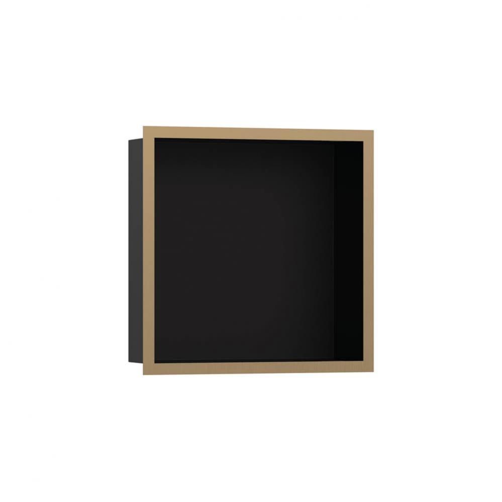 XtraStoris Individual Wall Niche Matte Black with Design Frame 12''x 12''x 4&a