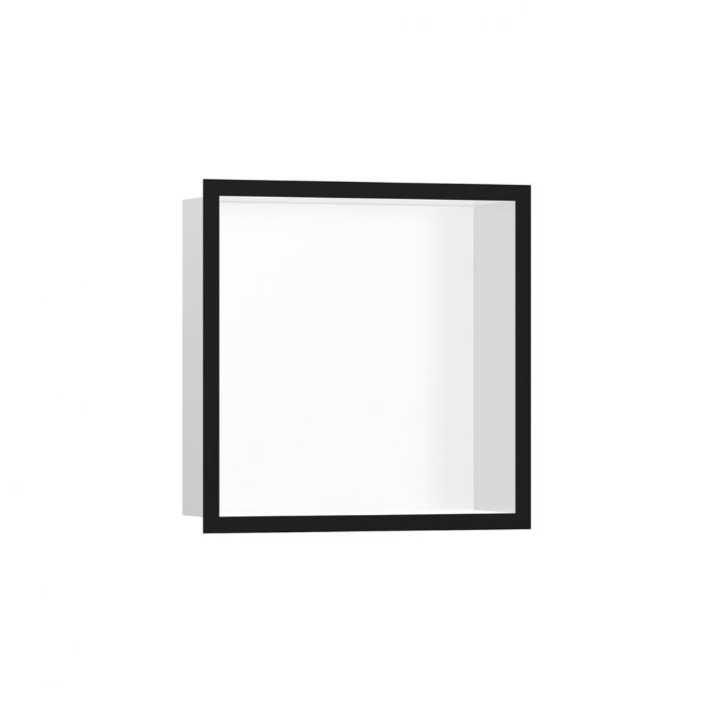 XtraStoris Individual Wall Niche Matte White with Design Frame 12''x 12''x 4&a