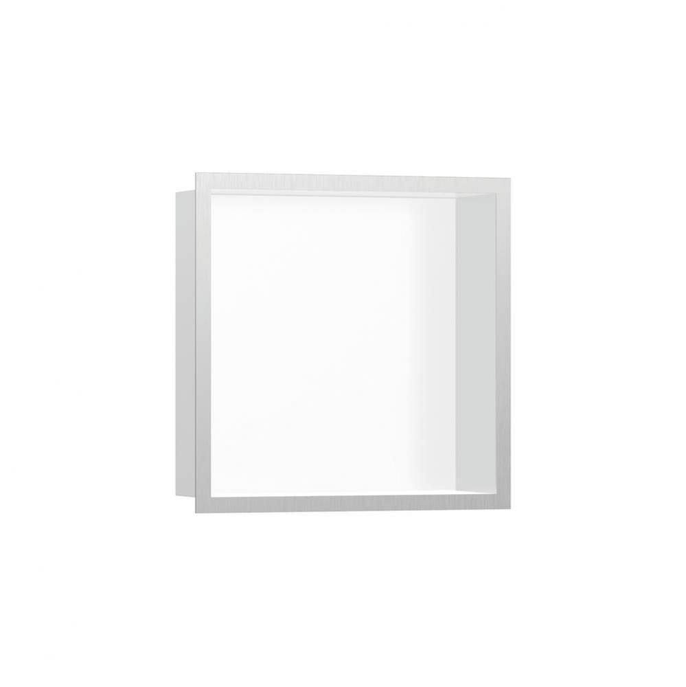 XtraStoris Individual Wall Niche Matte White with Design Frame 12''x 12''x 4&a