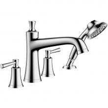 Hansgrohe 04777000 - Joleena 4-Hole Roman Tub Set Trim with 1.75 GPM Handshower in Chrome