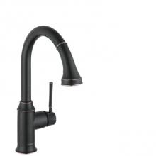 Hansgrohe 04215920 - Talis C HighArc Kitchen Faucet, 2-Spray Pull-Down, 1.75 GPM in Rubbed Bronze