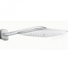 Hansgrohe 27437401 - Puravida Showerhead 400 1-Jet With Showerarm, 2.5 Gpm In White/Chrome