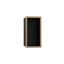 Hansgrohe 56095140 - XtraStoris Individual Wall Niche Matte Black with Design Frame 12''x 6''x 4&ap