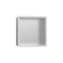 Hansgrohe 56097700 - XtraStoris Individual Wall Niche Brushed Stainless Steel with Design Frame 12''x 12&apos