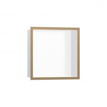 Hansgrohe 56099140 - XtraStoris Individual Wall Niche Matte White with Design Frame 12''x 12''x 4&a