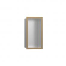 Hansgrohe 56094140 - XtraStoris Individual Wall Niche Brushed Stainless Steel with Design Frame 12''x 6'