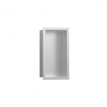 Hansgrohe 56094800 - XtraStoris Individual Wall Niche Brushed Stainless Steel with Design Frame 12''x 6'