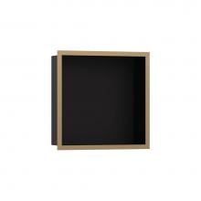 Hansgrohe 56098140 - XtraStoris Individual Wall Niche Matte Black with Design Frame 12''x 12''x 4&a