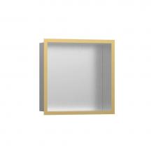 Hansgrohe 56097990 - XtraStoris Individual Wall Niche Brushed Stainless Steel with Design Frame 12''x 12&apos