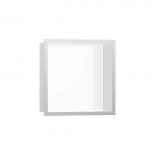 Hansgrohe 56099800 - XtraStoris Individual Wall Niche Matte White with Design Frame 12''x 12''x 4&a