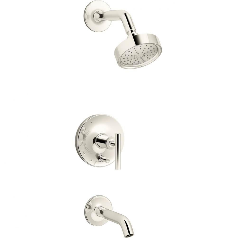 Purist Rite-Temp Bath And Shower Trim Kit With Push-Button Diverter And Lever Handle 1.75 GPM