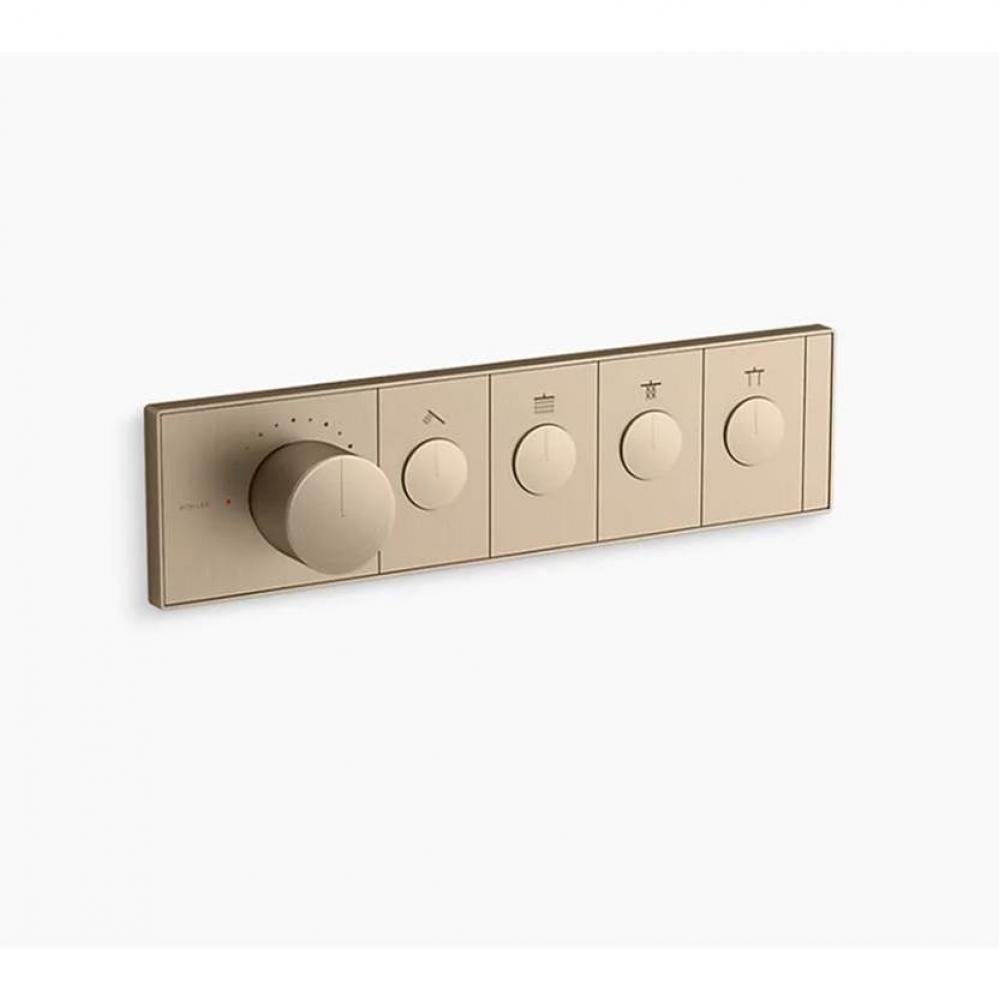 Anthem Four-Outlet Recessed Mechanical Thermostatic Valve Control