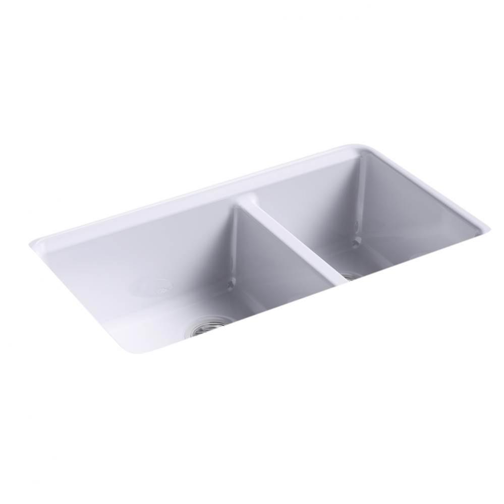 Riverby® 33'' x 22'' x 9-5/8'' undermount large/medium double-b