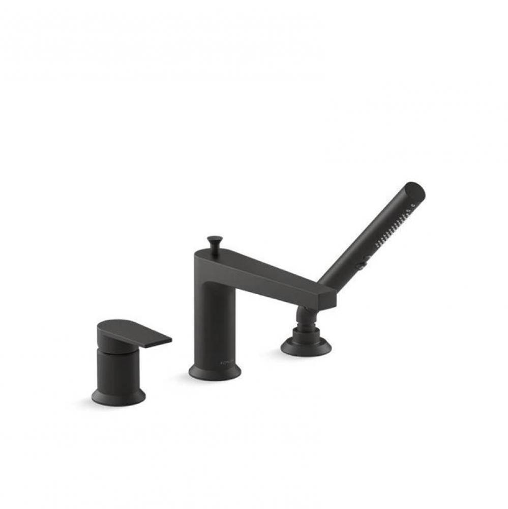 Taut 11 gpm deck-mount bath faucet with handshower