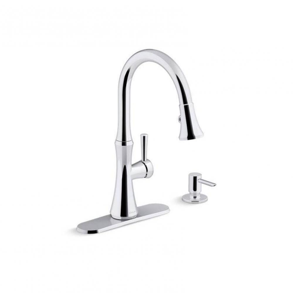 Kaori™ Pull-down kitchen sink faucet with soap/lotion dispenser