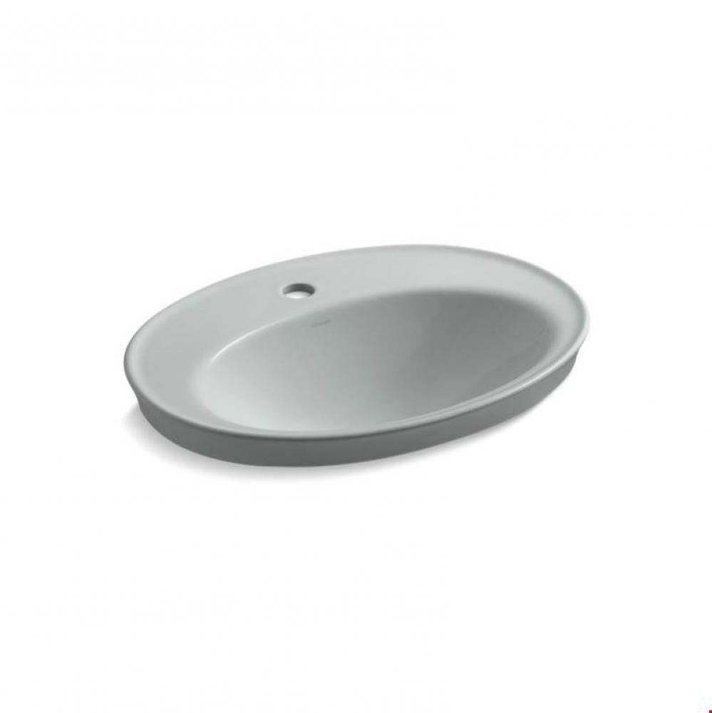 Serif® Drop-in bathroom sink with single faucet hole