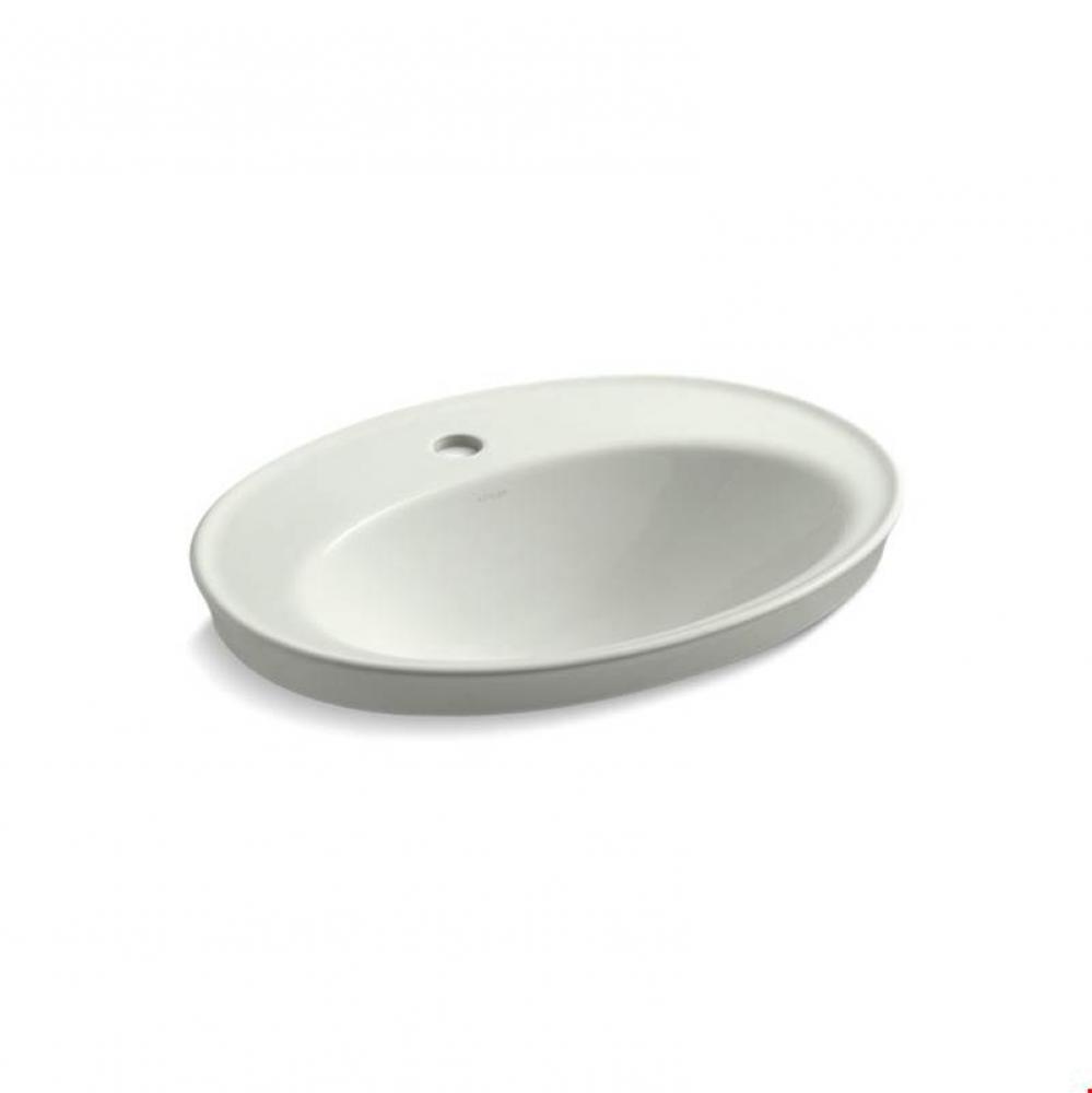 Serif® Drop-in bathroom sink with single faucet hole