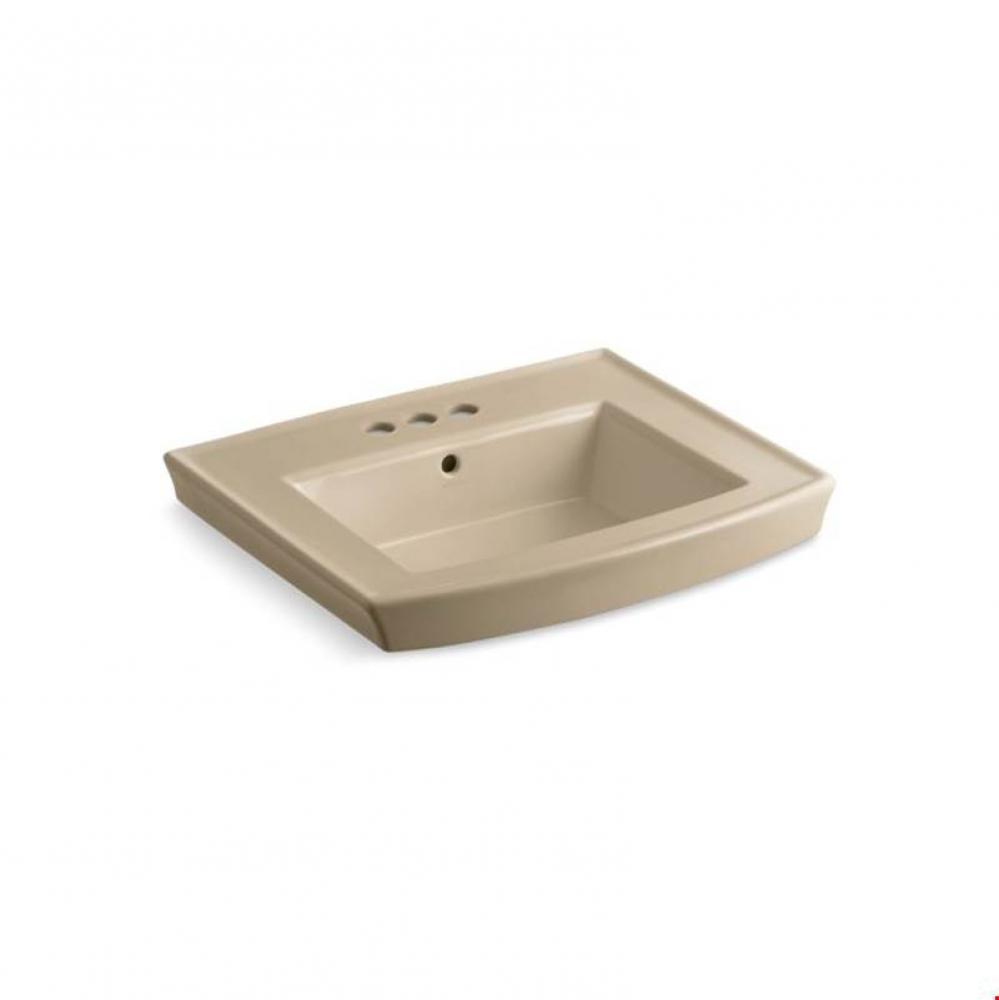 Archer® Pedestal bathroom sink with 4'' centerset faucet holes