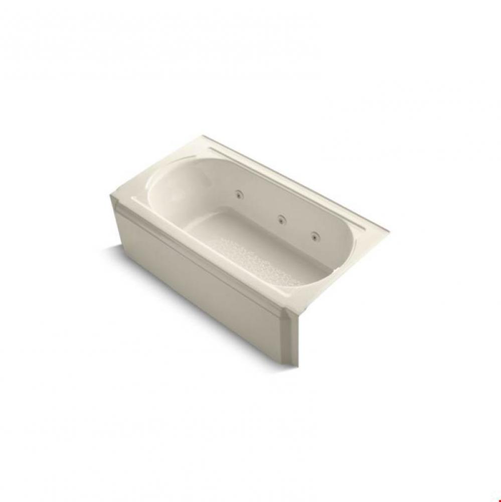 Memoirs® 60'' x 33-3/4'' alcove whirlpool with right-hand drain and heate