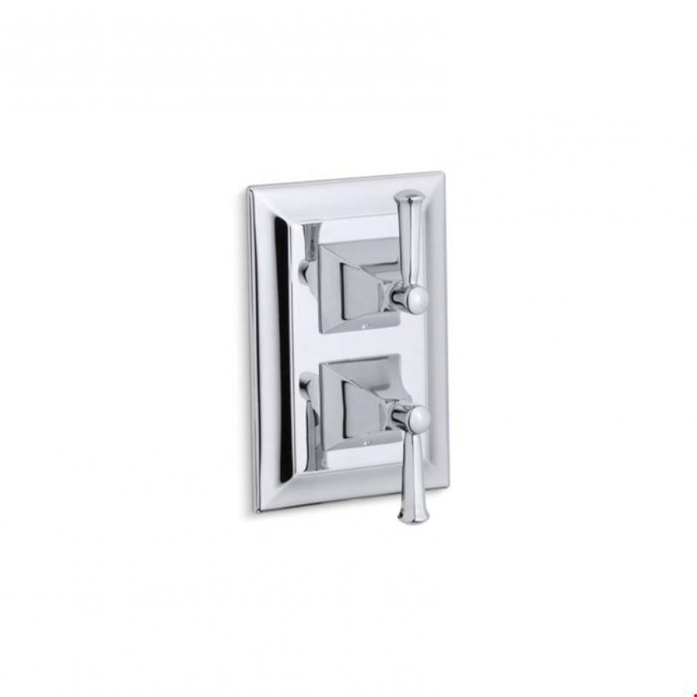 Memoirs® Stately Valve trim with lever handles for stacked valve, requires valve