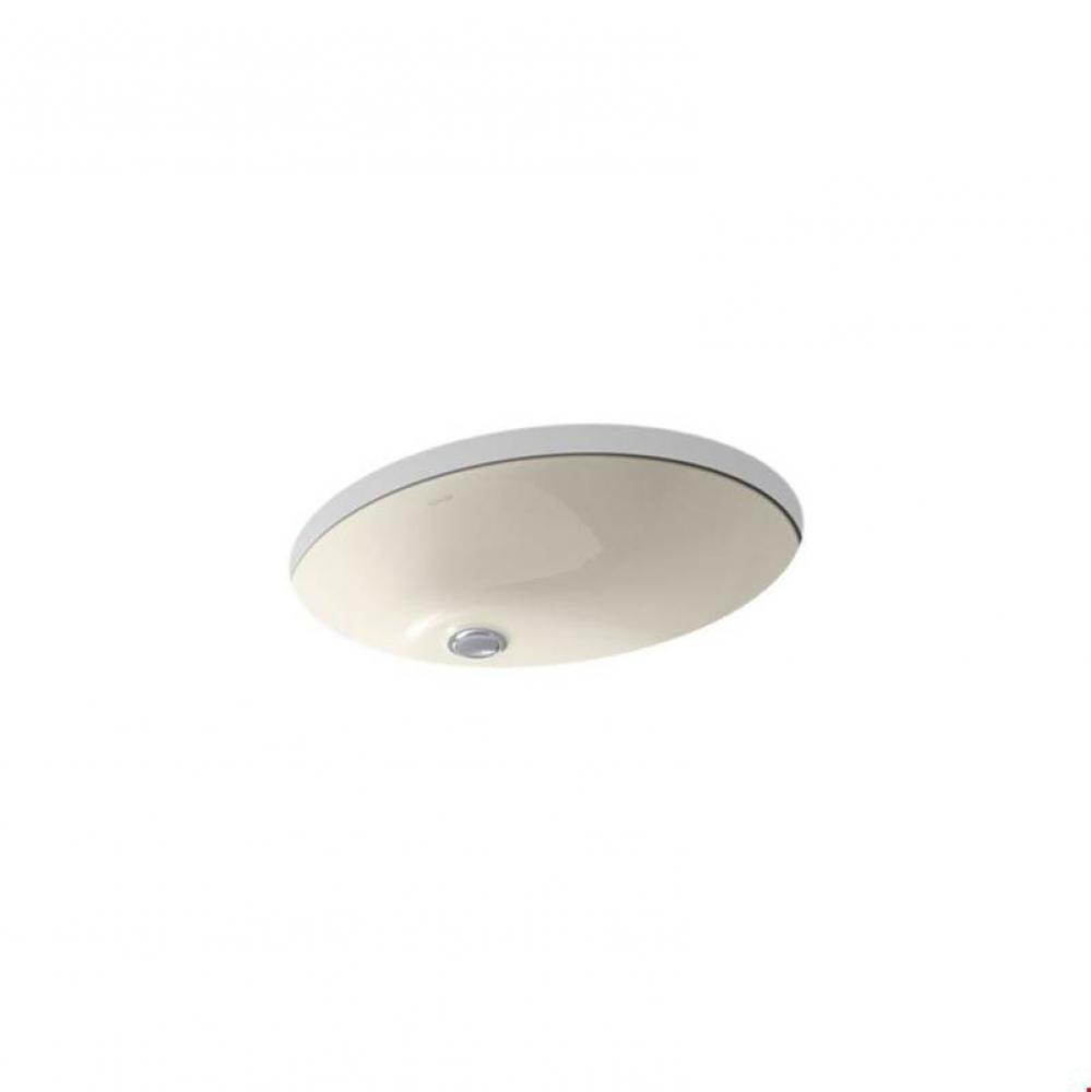 Caxton® Oval 19'' x 15'' Undermount bathroom sink with glazed underside